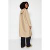 Темно-бежевый тренч с капюшоном и боковой застежкой Tctaw24cl00007
