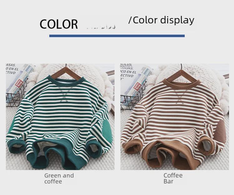 2024 Kids' Spring/Autumn Sweatshirts: Korean-Style Boys' & Girls' Velvet-Lined Tops