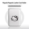 Магнитный кожаный держатель для карт Hello Kitty, совместимый с MagSafe, для чехлов Apple Phone