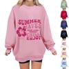 Women's Loose Printed Hooded Sweatshirt Casual Fashion Sports Sweatshirt