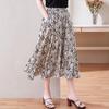 Женская шифоновая юбка А-силуэта с цветочным принтом - стильное летнее прикрытие с эластичной талией