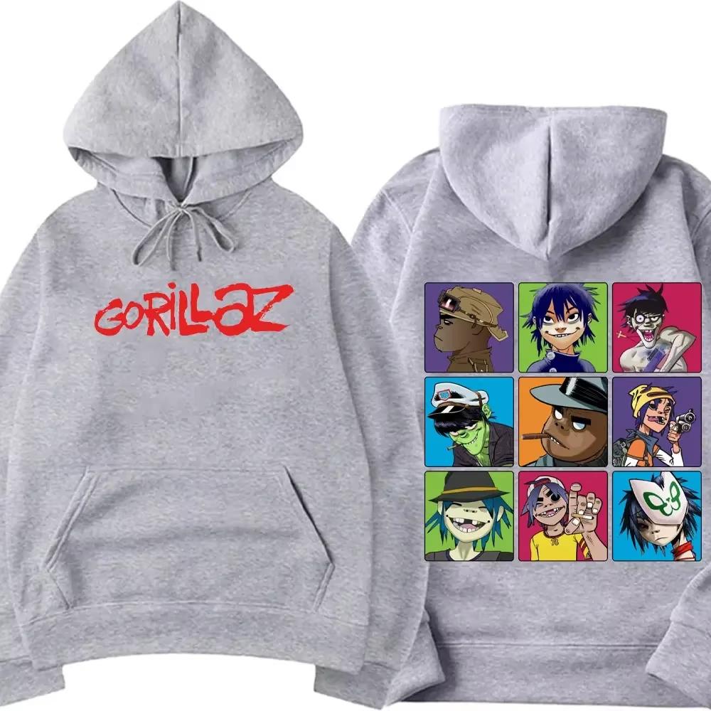 2026 Hot Sale Funny Gorillaz Demon Days Sweatshirt Men Women Fashion Long Sleeves Casual Loose Vintage Printed Sweatshirt