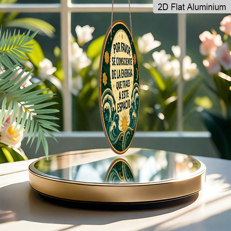 2D Flat, 1pc 7.87x7.87 Inch 2D Flat Round Aluminum Sign, "Energy" Vintage Aluminum Plaque, Home Decor Sign, Suitable for Decorating Living Rooms