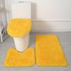 3 Piece Bathroom Rug Bath Mat Set Ultra Soft Not-Slip Dry Quickly
