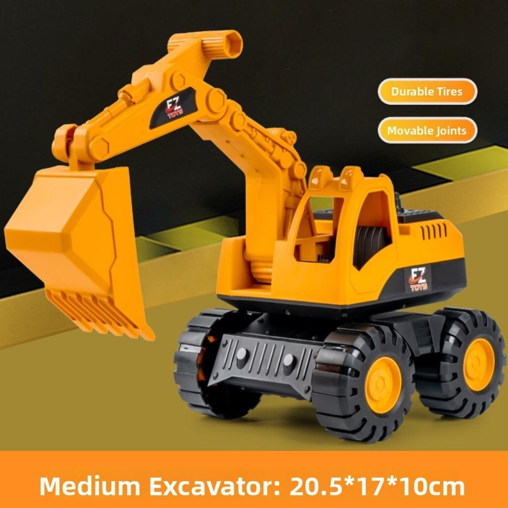 3 Styles Small Excavator Plastic Dump Truck Toy High Quality Kids Digger Toys  For Children