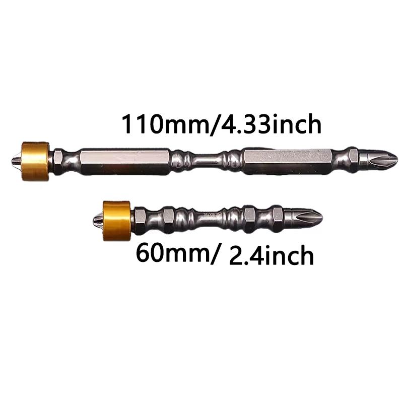 Новая магнитная головка для отвертки PH2, шестигранная рукоятка 1/4 дюйма, 65 мм 110 мм, набор из 10 шт. золотого цвета