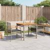 VidaXL 3-Piece Garden Dining Set with Cushions, Patio Table and Chair, Patio Furniture, Outdoor Furniture, 3213569