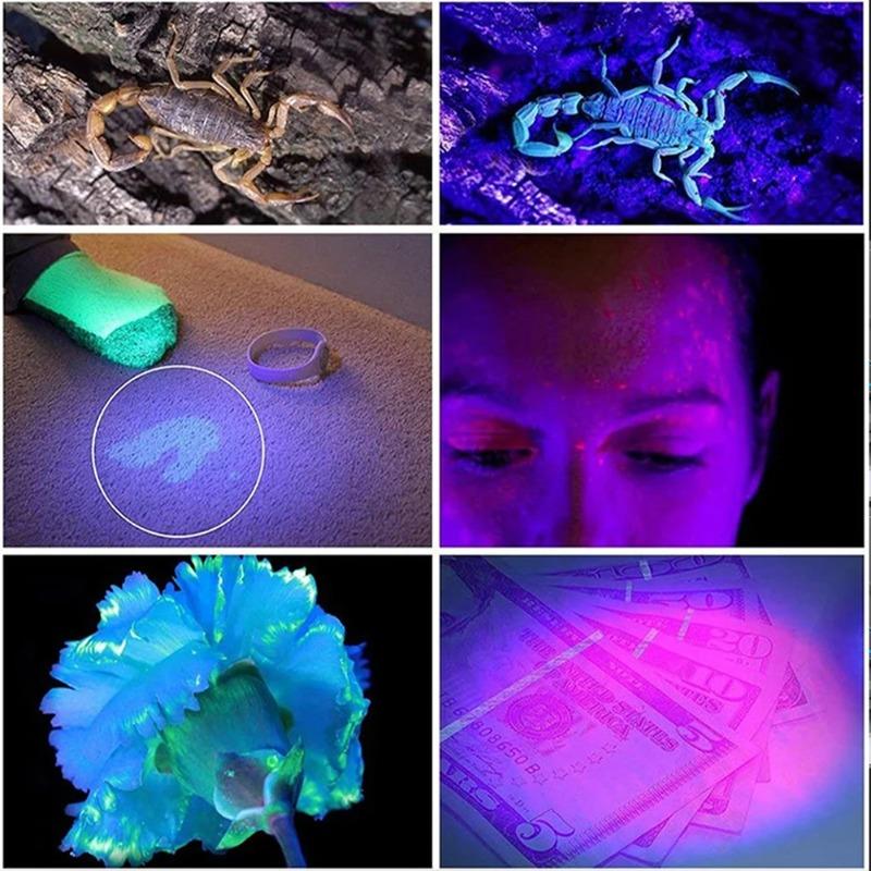Новый RGB светодиодный фонарик с боковым светом, USB перезаряжаемый, УФ свет, магнитный рабочий свет, двухсенсорный переключатель для чрезвычайных ситуаций на открытом воздухе, кемпинга