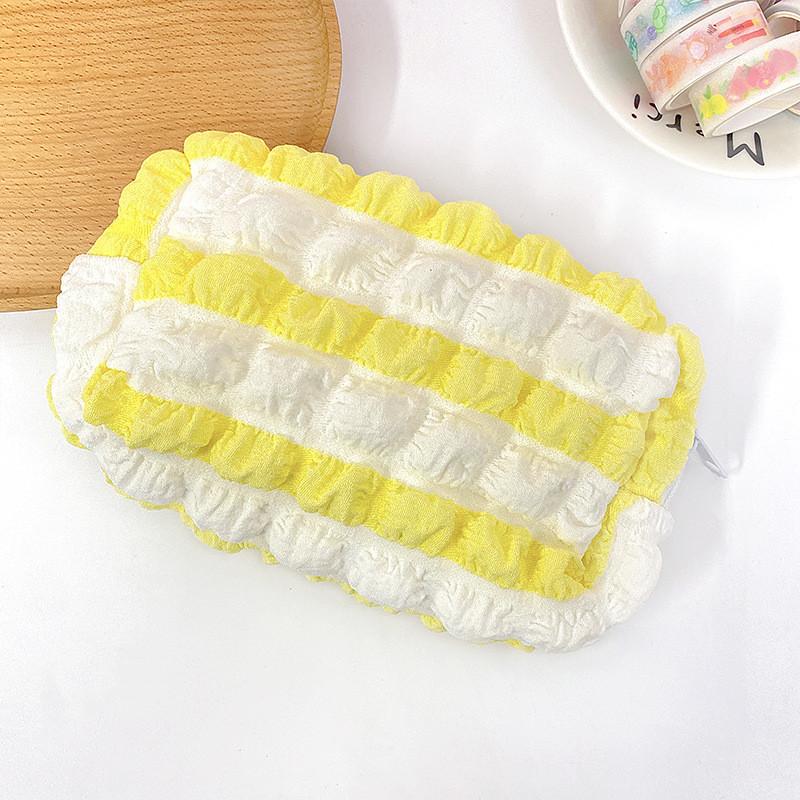 Сумка для хранения ярких цветов в полоску с цветными блоками, студенческая модная большая вместительная сумка для канцелярских принадлежностей с пузырьковым облаком, пенал, косметичка