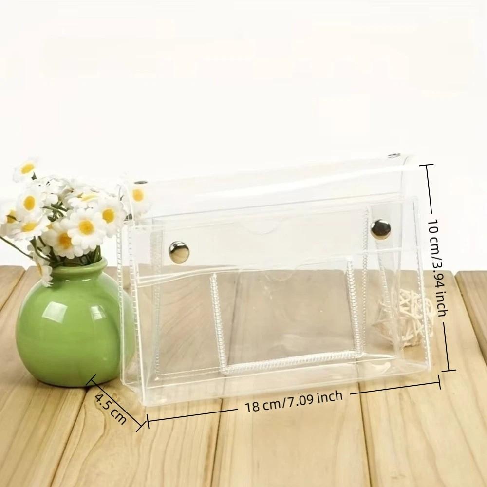 Large Capacity Transparent Pen Bag Clear Stationery Organizer Cosmetic Bag Stationery Storage