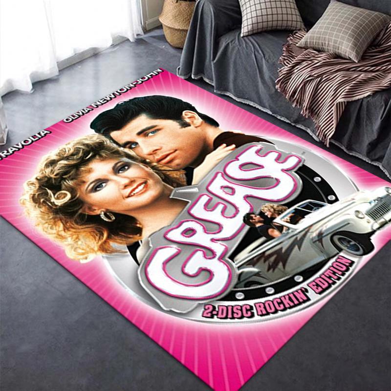 2026 NEW Grease Movie Carpet Rug for Living Room Bedroom Home Sofa Decoration,Kids play Non-slip Floor Mat