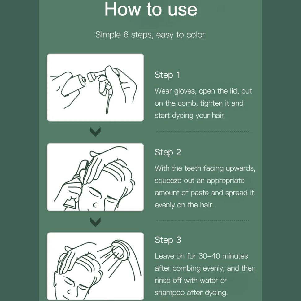 80 мл фруктовая эссенция для окрашивания волос, расческа для волос, кремовый цвет, черный, коричневый для женщин, бабушка, дедушка