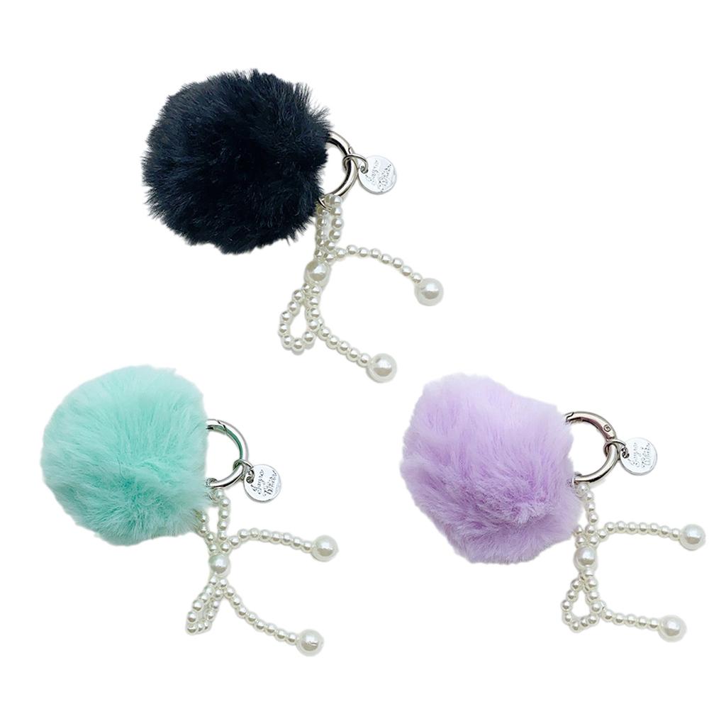 Elegant Beaded Bowknot Keychain Bag Pendant Unique Phone Charm Delicate Plush Keyring Accessory for Personalized Charm