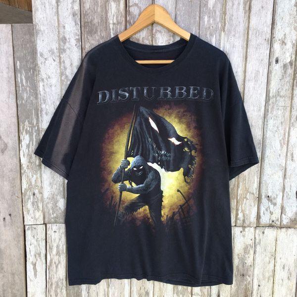 Disturbed Heavy Metal Band Black Short Sleeve Cotton T-shirt Unisex S5XL VN1241