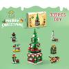 Рождественский НОВЫЙ 332-элементный сборный блок DIY Рождественская тема Снеговик Олень Рождественская елка 6 в 1 Блок Комплект Украшение Модель Игрушка Мальчики Девочки Подарок Музыка