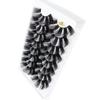 8 Pairs Beauty Wispy Fluffy Handmade 25mm Lashes Eyelash Extension 4D Mink Hair False Eyelashes