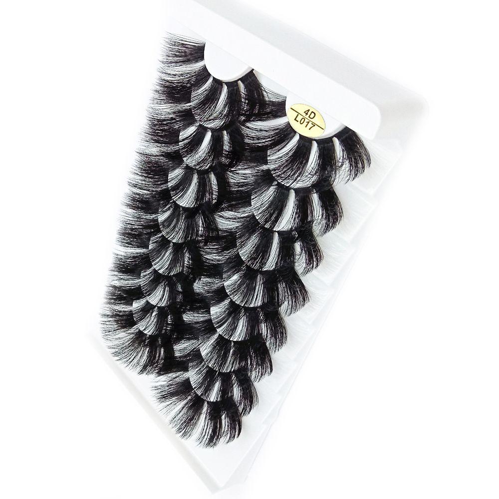 8 Pairs Beauty Wispy Fluffy Handmade 25mm Lashes Eyelash Extension 4D Mink Hair False Eyelashes