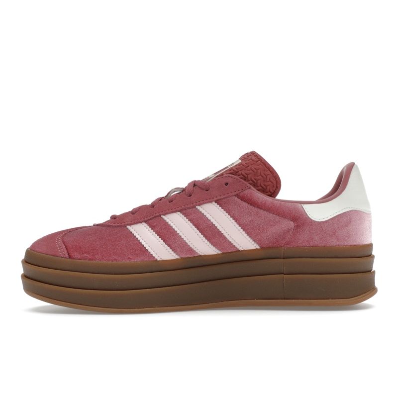 Adidas Gazelle Bold Preloved Crimson Velvet Women Sneakers Pink Sandy-Pink Off-White IG4389