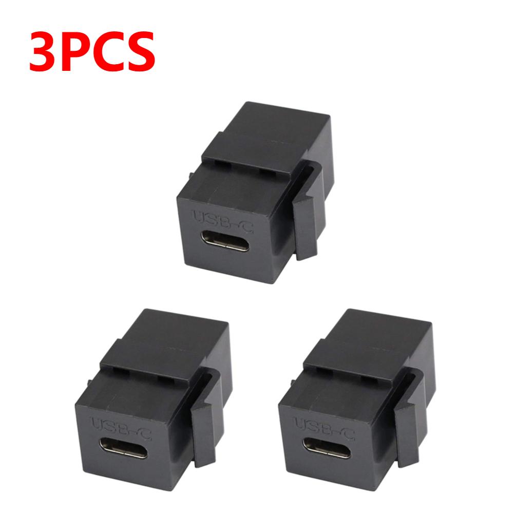 1-3X USB 3.1 Type C Keystone Гнездо-Гнездо Соединитель Вставки Разъем Порт Кабеля Удлинитель для Настенной Панели Розетки