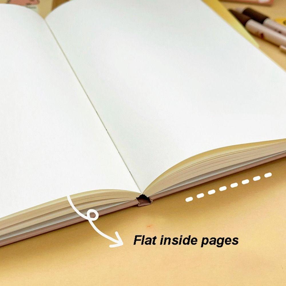 4 шт. креативный блокнот формата А5 с изображением капибары, аниме, внутренняя пустая страница, ученический блокнот, утолщенный, милые школьные принадлежности