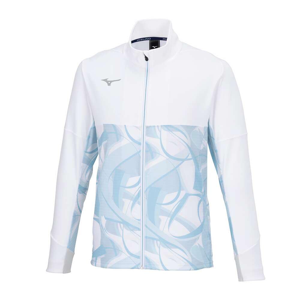 Mizuno MUGEN GRAPHIC Training Light with Design Warm-Up Jacket, Blue, 32MCB501, Player-Specific