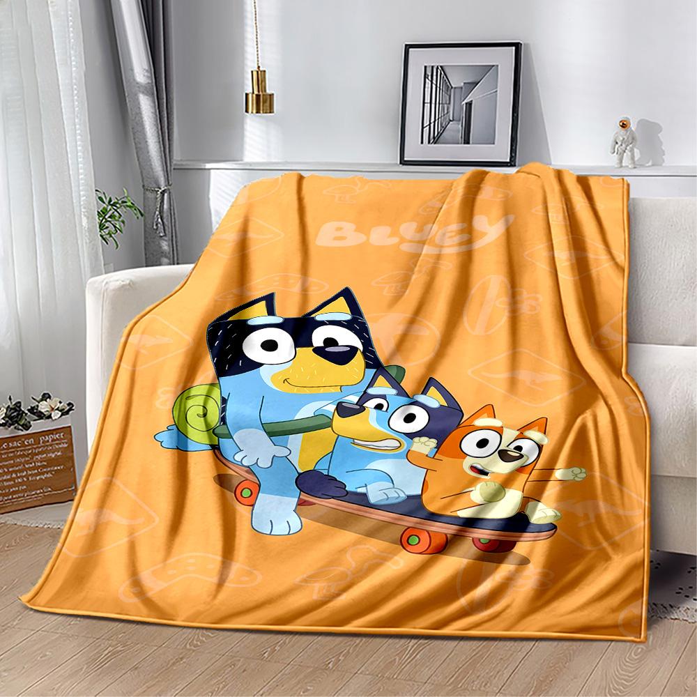 Bluey Friends Adventure Blanket Soft & Cozy Suitable for Chair Picnics Bedding All-Season Use Modern Ideal Gift for Friends Family Couples Picnic