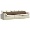 Sofa Cushions 2 pcs Brown 200 x 40 cm Fabric