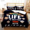 Frie Tv Funny Anime Casal All Season Duvet Cover Comforter Beding Sets Soft Quilt Cover And Pillowcases Single/Double/Queen/King