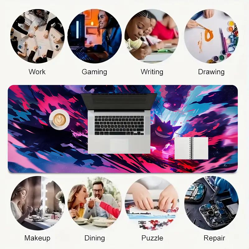 1Pc Neon Dreamscape Gaming Mouse Pad Keyboard Desk Mat Non-slip Rubber Lock Edge Waterproof Computer Mousepad for Office Home Decor S1869