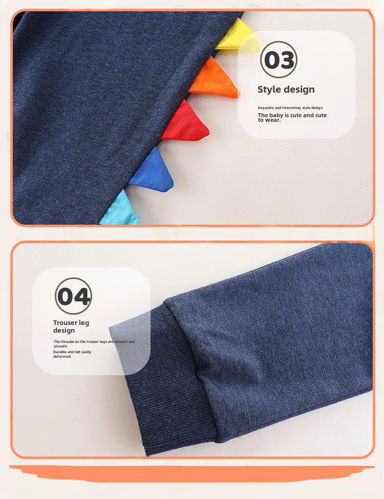 Новое поступление: Осенние спортивные брюки для мальчиков в европейском и американском стиле - модные детские брюки-свитера с имитацией шнурка