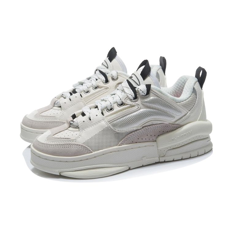 Li Ning Wei Wu Zen светоотражающие повседневные износостойкие легкие нескользящие низкие кроссовки для скейтбординга женские кроссовки белые AGCR272-2