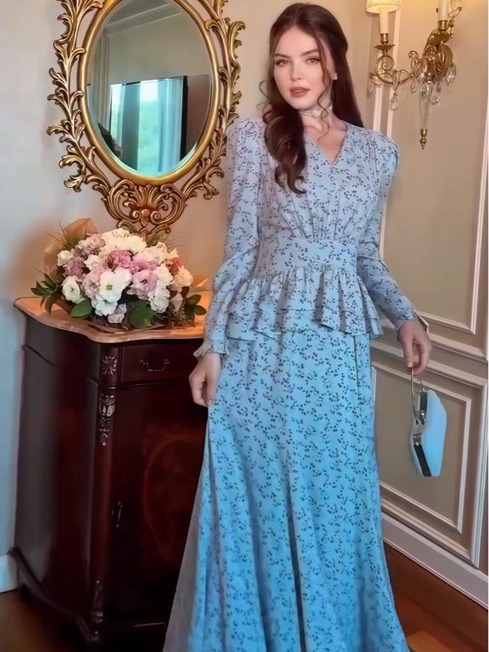 2025 Европейский и американский летний принт, утягивающий пояс для похудения, платье-рубашка