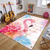 3D Flamingo Rug Carpet for Livingroom Bedroom Kids Room Colorful Modern Rug Non Slip Floor Carpet INS Style Decor Flower Carpet