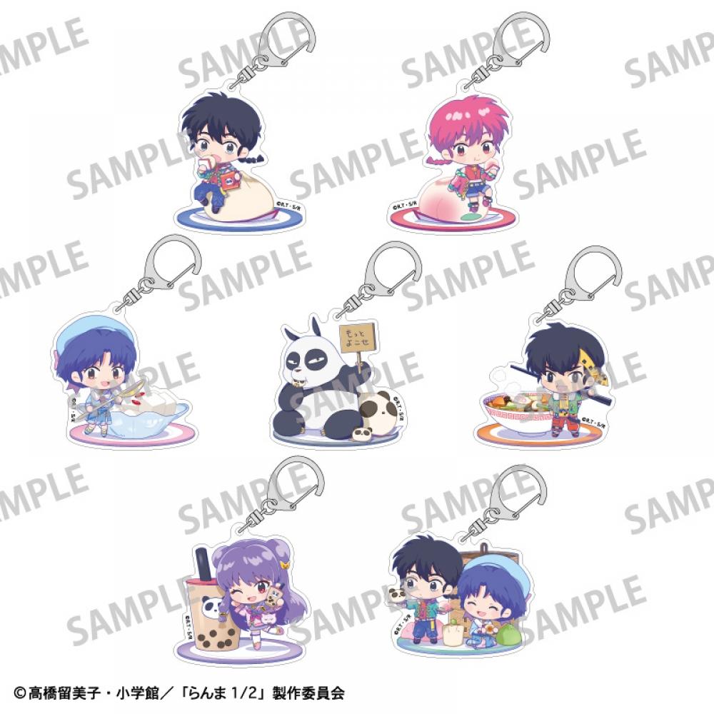 Ranma 1 2 Ranma 1 2 Trading Acrylic Keychain Nabete Party 1box 7pcs