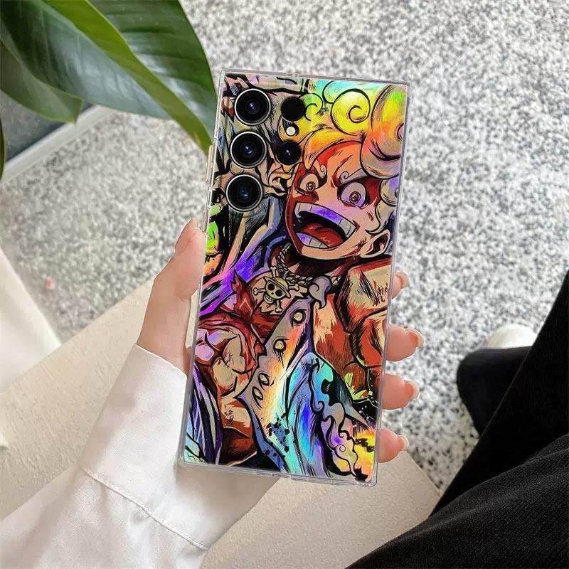 One Luffys Piece Sun God Nika S26Ultra Case Coque For Samsung Galaxy S25 S26 S24 S23 Ultra S22 S20 Plus S21 FE Clear Phone Cover