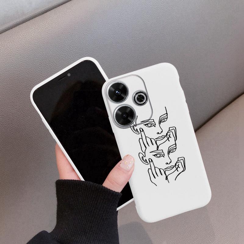 Мягкий силиконовый чехол Fashion Line для Xiaomi Redmi Note 13 Pro 13C 14T 15 Samsung A55 A35 M34 M35 S24 Huawei Honor 200 iPhone Realme противоударный чехол