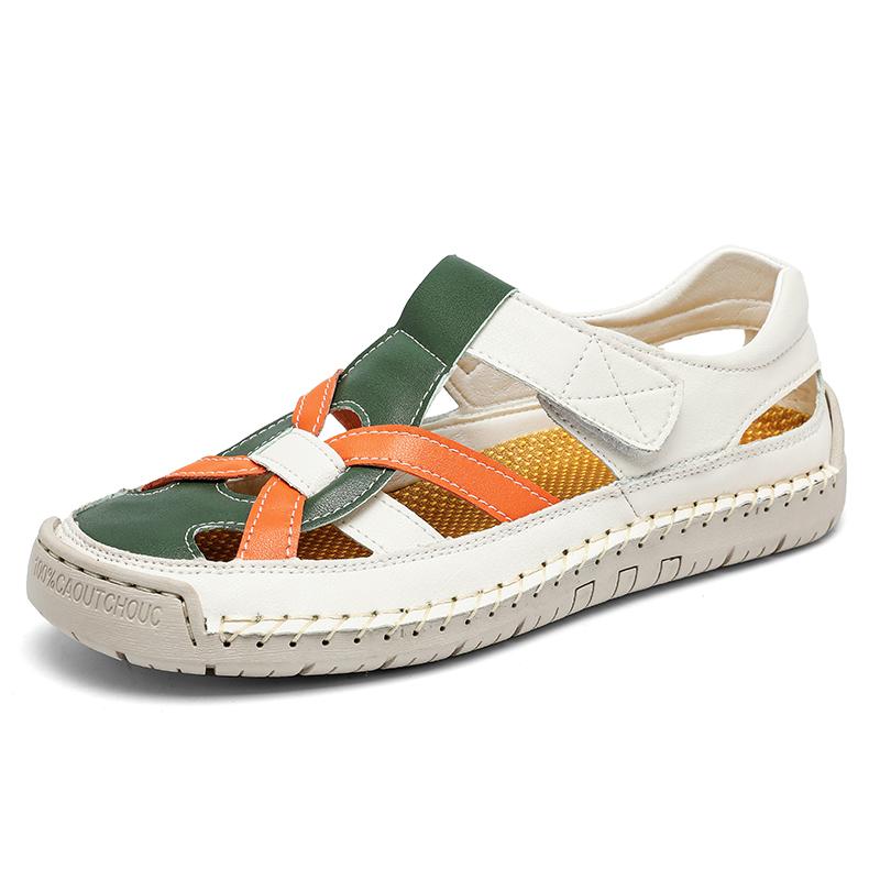 Summer Men's Leather Sandals Outdoor Slippers Sneaker Beach Rubber Flip Flops Men's Water Trekking Sandals