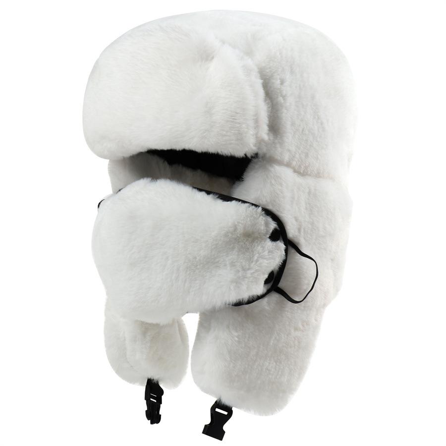 Soviet coat of arms Lei Feng hat men's and women's imitation rabbit fur outdoor hat thickened ear protectors Russian thermal hat cold-proof Northeas
