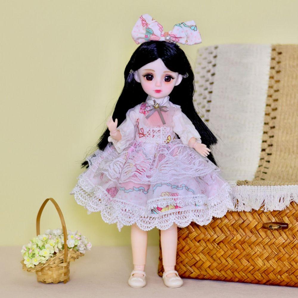Привлекательные глаза 30 см BJD кукла с одеждой 1/6 SD принцесса макияж шарнирная кукла девочка подарок
