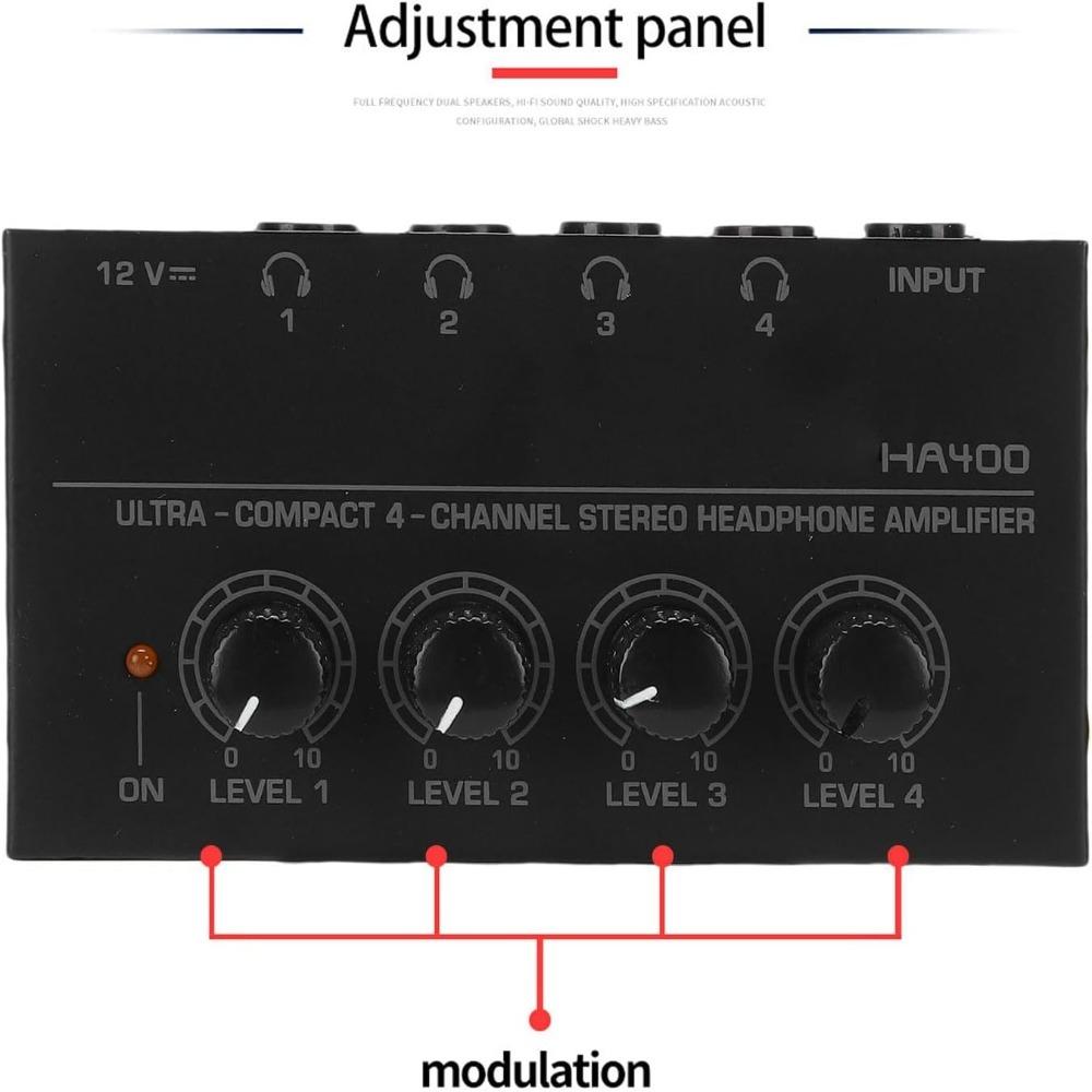Metal Housing Headphone Amplifier 4 Channel 4 Channel Amplifier Audio Amplifier For Guitar