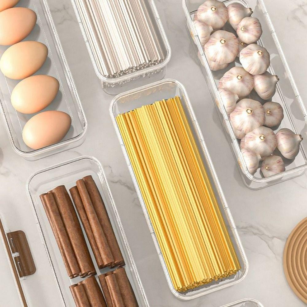 Plastic Noodles Spaghetti Container Transparent Pasta Storage Container  Fresh-keeping