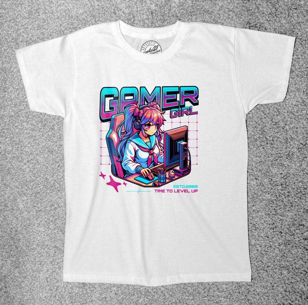 Anime 015 Gamer Girl Manga Childrens/Kids Adult t shirts/t-shirts