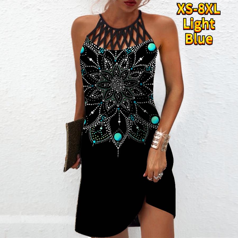 Летнее модное сексуальное платье без рукавов, мягкое повседневное платье с 3D флэш-ромбом и цветочным принтом, платье на бретельках без рукавов, летнее платье на подтяжках