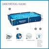 Piscine Démontable Rectangulaire - Bestway Steel Pro 221x150x43 cm Capacité de 1.200 Litres Couleur Bleu