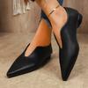 Мода Острый Носок Ретро Женская Обувь Повседневные Женские Кроссовки Оксфорды Мелкий Вырез Балетки Слипоны Низкий Каблук Кожа Платье Слипоны Комфорт