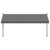 VidaXL Retractable Awning, Awning with Adjustable Height, Balcony Sun Canopy, Garden Terrace Patio Awning, 368742