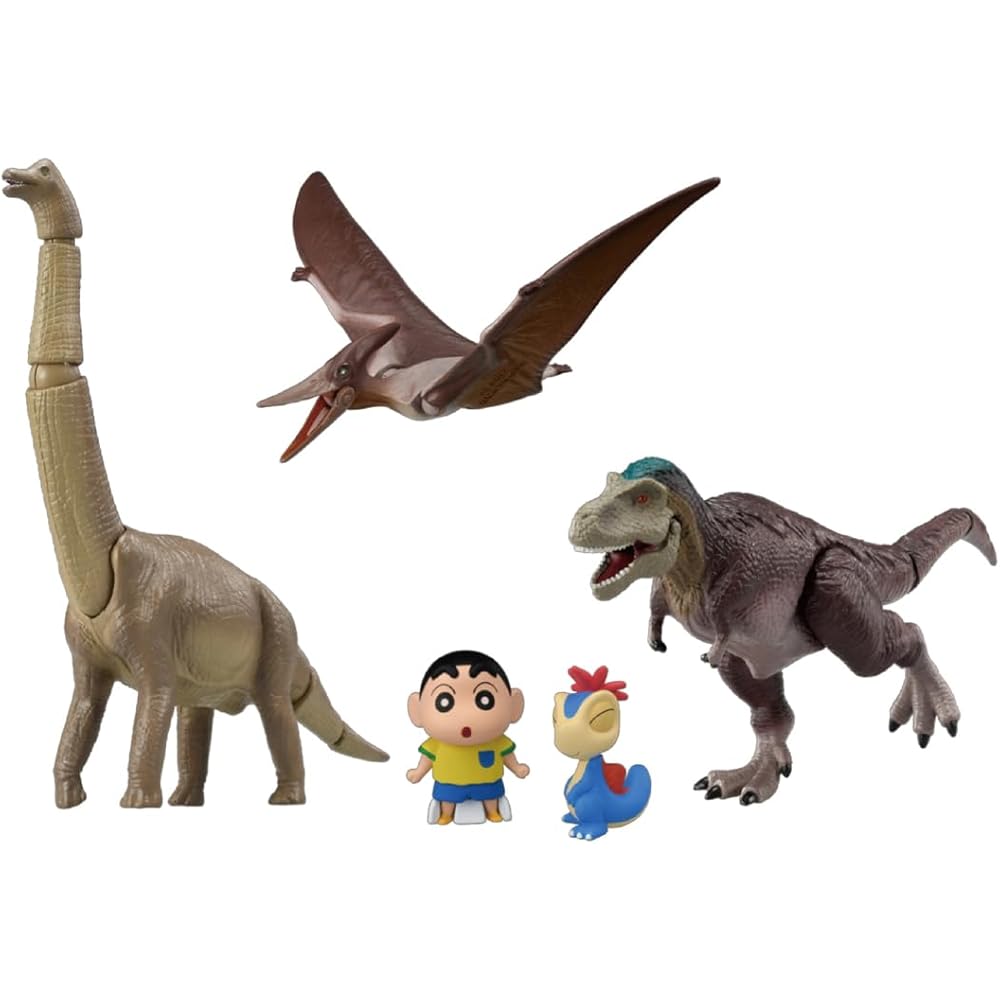 Ania Crayon Shin-chan Dinosaur Battle Set with Action Figures and Accessories