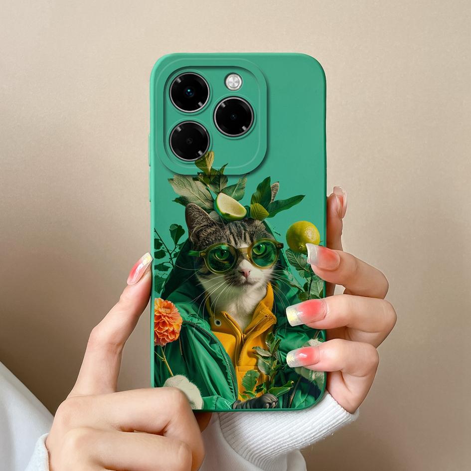 Корпус для Infinix Hot 50 Pro Plus 50i Note 40X Smart 9 Zero 40 4G 5G Мягкий чехол с небольшим цветочным узором Силиконовый прочный противоскользящий чехол для Infinix Новый чехол