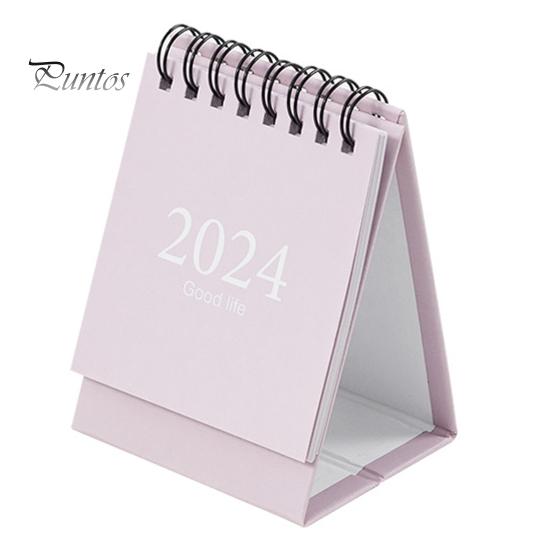 Мини-настольный календарь Спиральная катушка Запись даты переворачивания страниц 12-месячный календарь для планирования Журнал событий Портативная книга-план в простом стиле Год