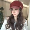 Women's Wool Felt Leather Brim Duckbill Cap - Autumn/Winter British Retro Beret